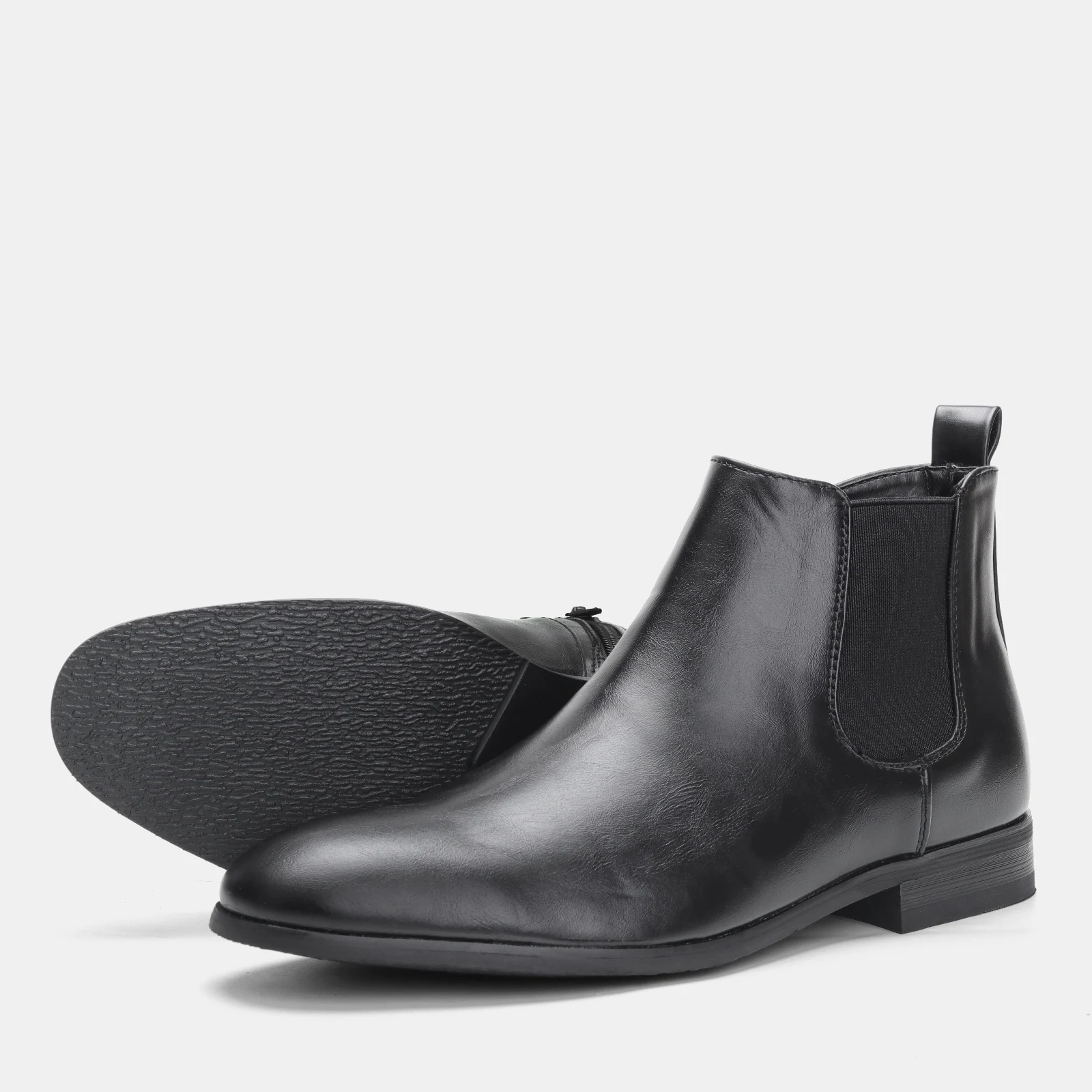 Chelsea Boots For Man Elastic Side Men's Boots For Man Pull On Style Ankle Boot Style Rubber Sole Rear Pull Tabs