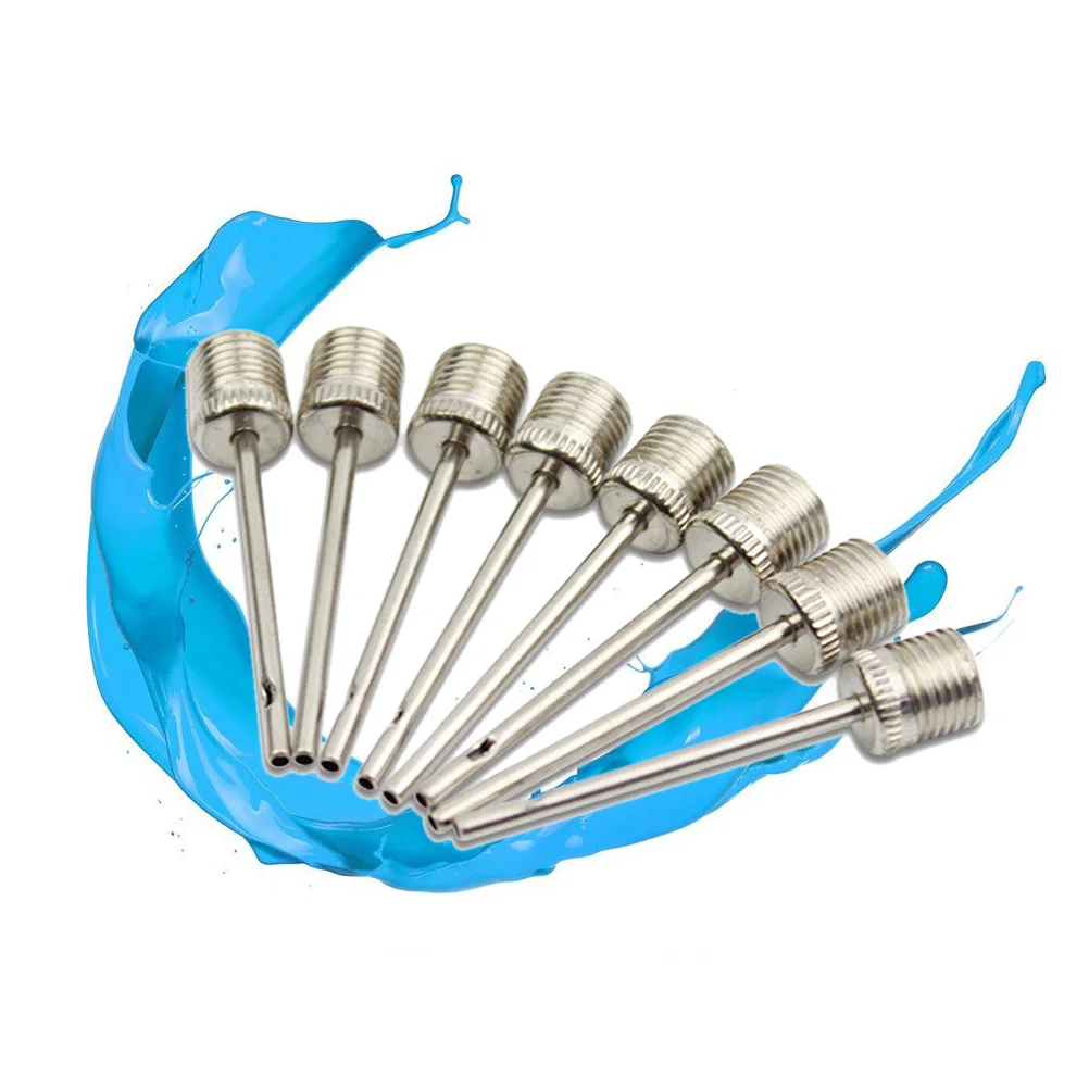 

50 Pcs Pneumatic Needle Air Pump Needles Inflation Full Metal Ball Basketball Silver