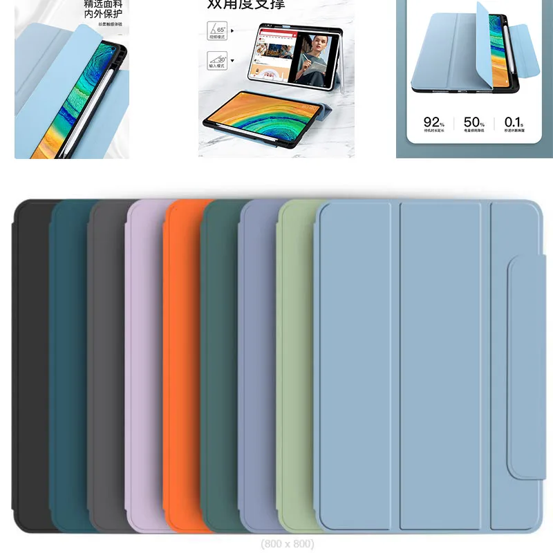 

Case for Huawei MatePad 11 With Pencil Holder Magnetic Smart Flip Leather Cases for Huawei Mate Pad Pro 10 8 10.4 T10 S Tablet