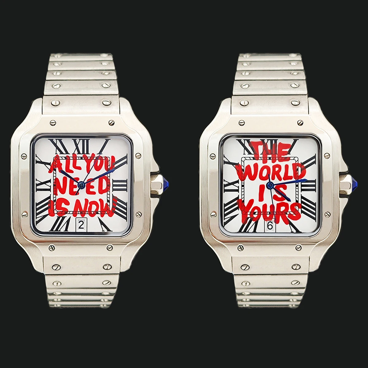 38MM Santos watch NH35 Watch Men's Watch Square Watch Men's Stainless Steel Watch NH35 Movement