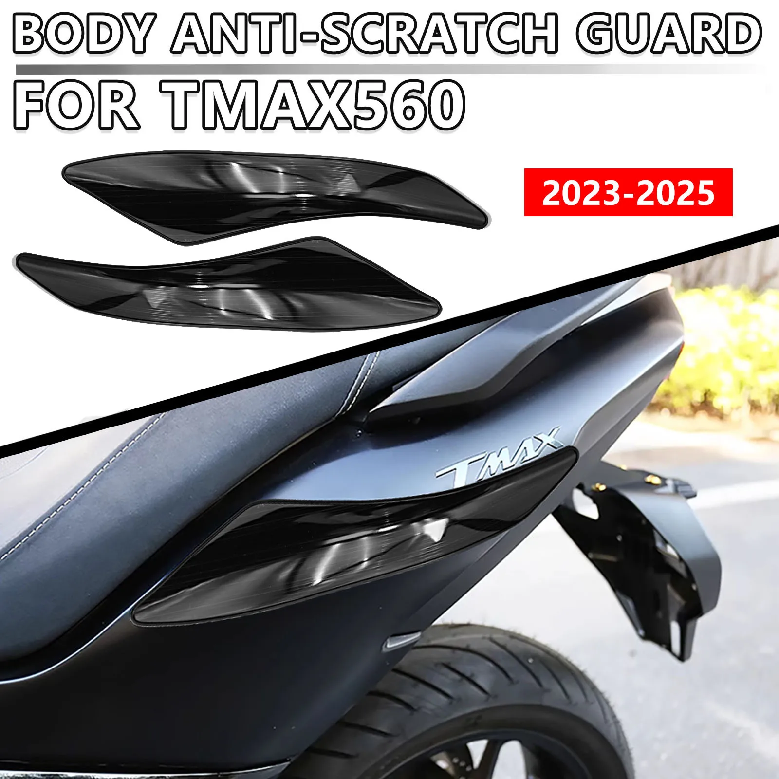 New For YAMAHA T MAX TMAX 560 2024 T-MAX 560 2025 2023 Anti Scratch Sticker Side Protective Strips Moldings Anti-collision Guard