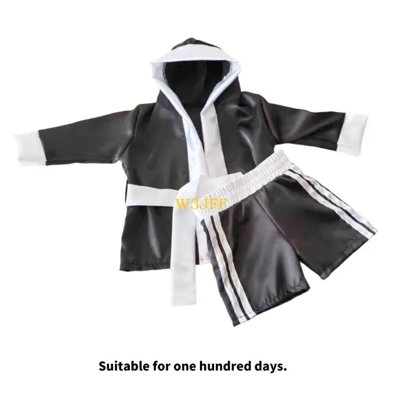 بدلة ملاكمة للتصوير الفوتوغرافي للأطفال من W3JF، لطيفة على الجلد، مشابك آمنة لحديثي الولادة، زي الاحتفال بـ 100 يوم