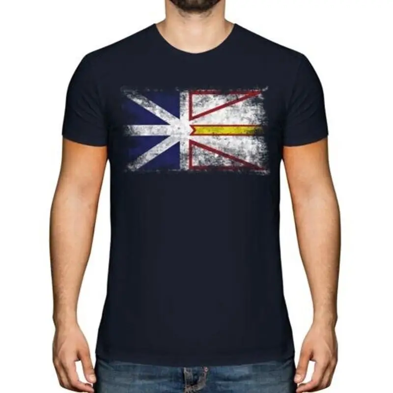 Футболка с флагом Ньюфаундленда и лабрадора, мужская подарочная футболка, одежда