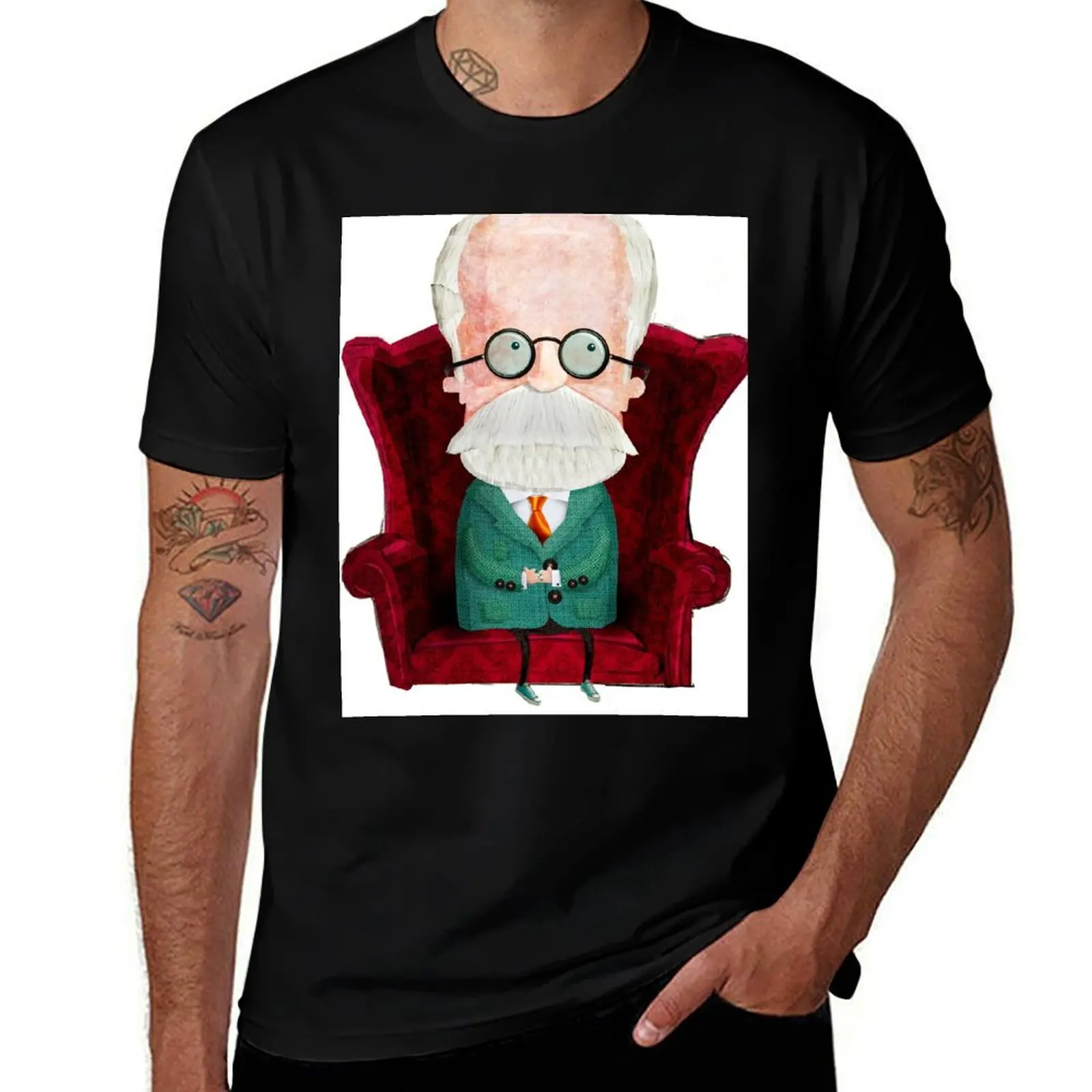 Sigmund Freud T-Shirt Short sleeve tee anime tshirt man t shirt aesthetic clothes t shirts for men