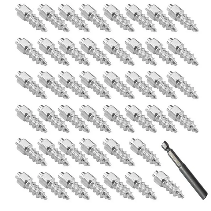 CHIZIYO 100PCS/Bag Winter Tires Anti-slip Car Tires Studs Screw Snow Spikes Wheel Tyres Snow Chains For Car Vehicle Truck ATV