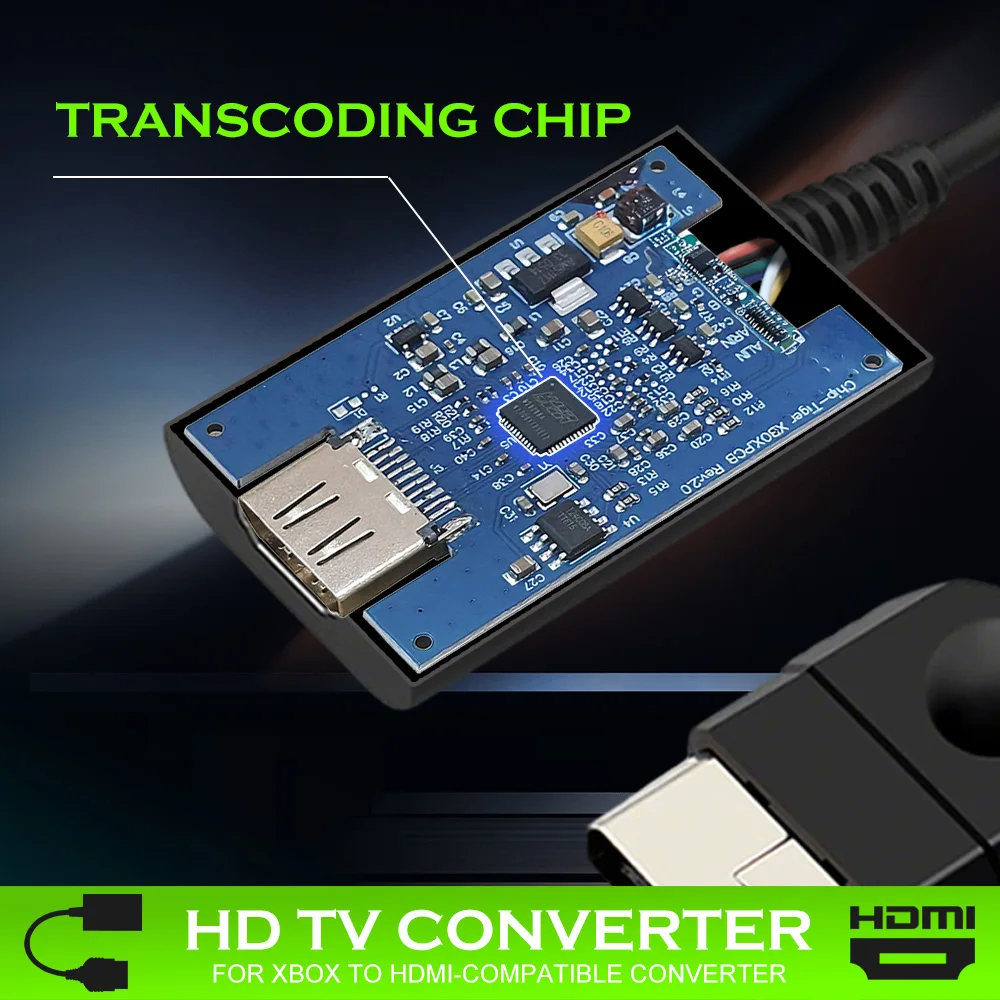 HDMI Adapter Converter for Original Xbox Console，XBOX to HDMI Converter HD Link Cable Xbox TO HDMI TV Plug and Play image 4