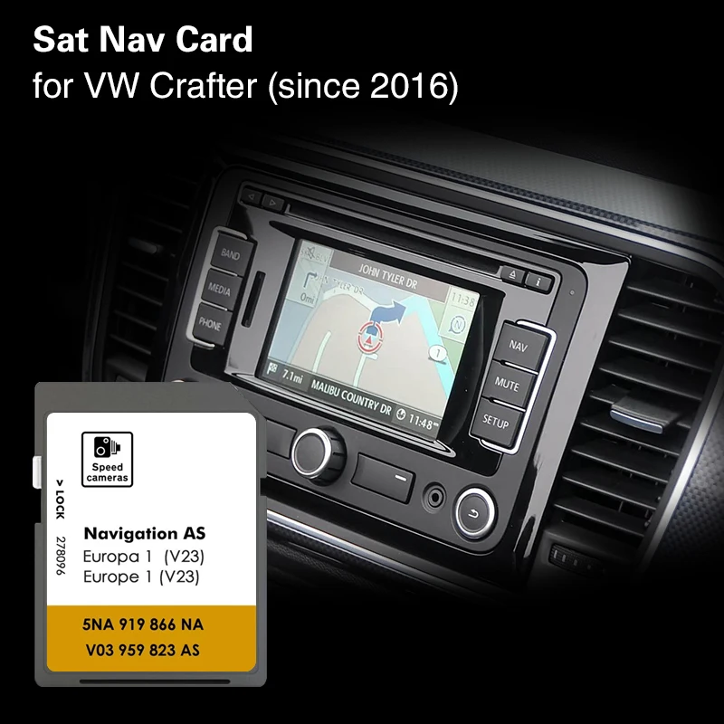 

for VW Crafter Since 2016 AS V23 SD Map Memory Card Italy UK EU Navigation Sat Nav