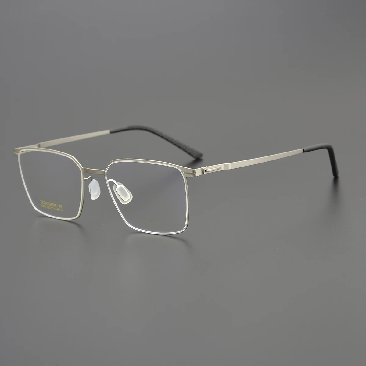 Germany Square Screwless Glasses Frame Men Fashion Utra-light 7g High Elasticity Stainless Steel Eyewear No Pressure Eyeglasses