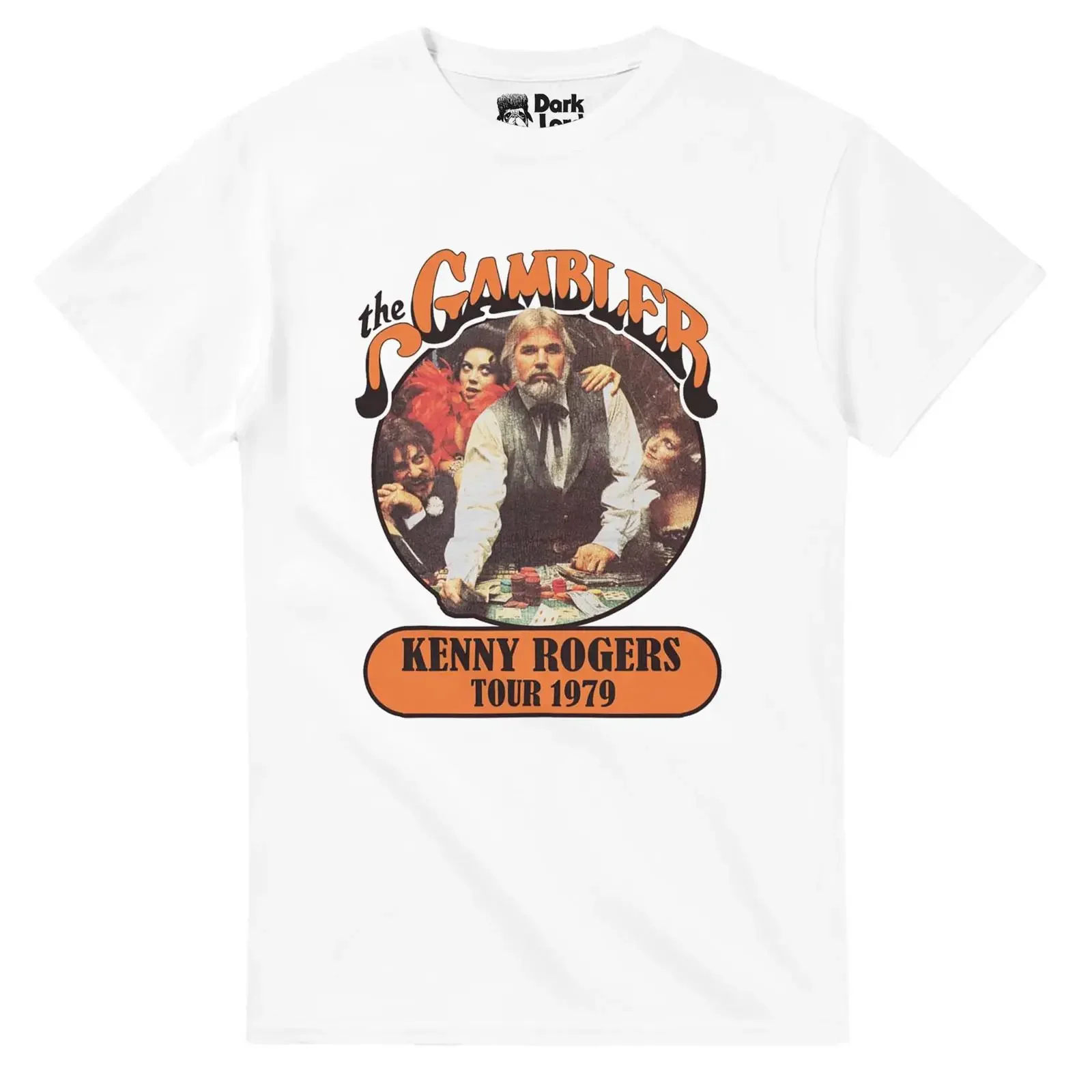 Kenny Rogers The Gambler T Shirt Vintage 1979 Tour Design vintage Washed streetwear Top For Everyday Wear Comfortable