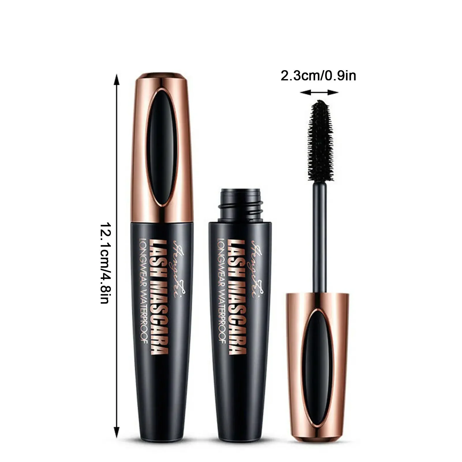 Mascara in fibra di seta 4D Mascara naturale impermeabile e facile da asciugare cosmetici morbidi ciglia lunghe e spesse ciglia nere per trucco L7V0