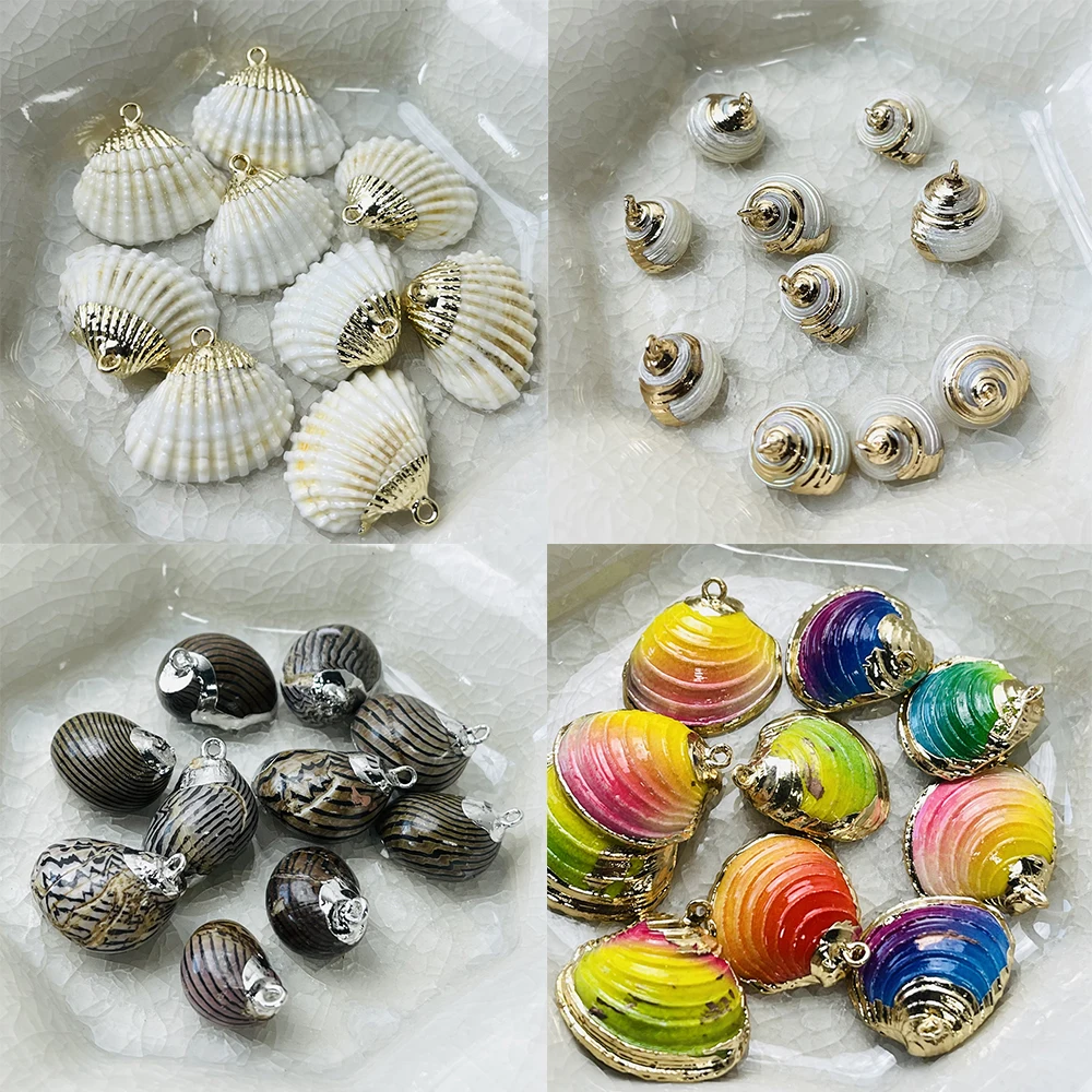 

10pc/lot Natural Shell Pendants Bohemian Conch Pendant for Jewelry Making Diy Women Necklace Earring Reiki Healing Gifts