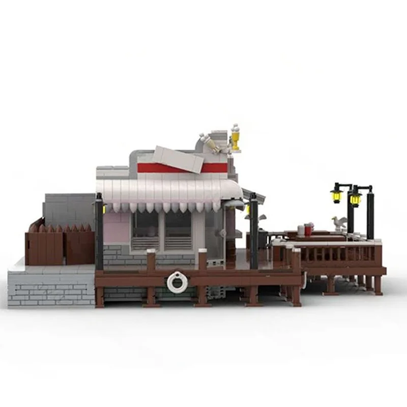 2496 قطعة MOC الآيس كريم متجر وحدات نموذج اللبنات لعبة العمارة لتقوم بها بنفسك فكرة إبداعية هدايا عيد الميلاد التعليم عيد ميلاد #3