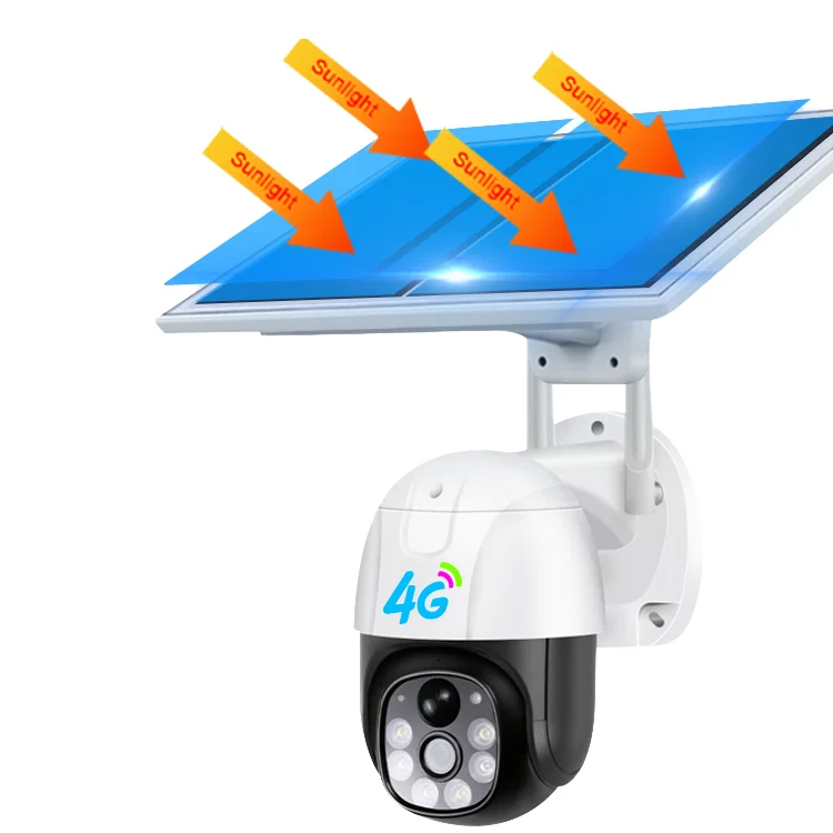 

JideTech 5MP Wireless Outdoor Solar Panel Surveillance Camera 4G US Supports Human Detection Two-way Audio Night Vision IP66