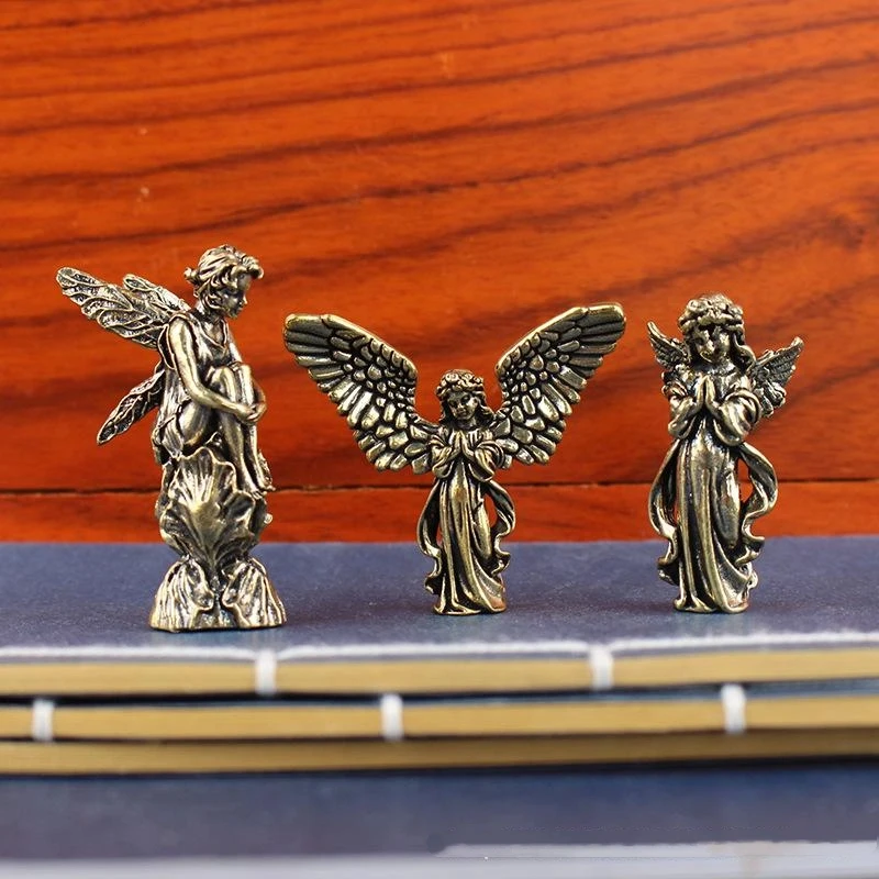 ~ Of Love Cupid Statue Small Ornaments Brass Guardian Angel Figurines Desktop Decorations Home Decor Accessories