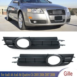 Front Bumper Fog Lamp Light Grille Racing Grills For Audi A6 And A6 Quattro C6 2005 2006 2007 2008 4F0807682A 4F0807681A