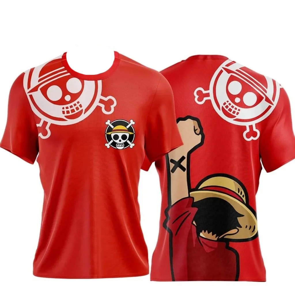 

Лето 2025 г., хит продаж, новинка, аниме «One Piece», Luffy Gear 5, повседневная футболка с короткими рукавами для косплея для взрослых и детей
