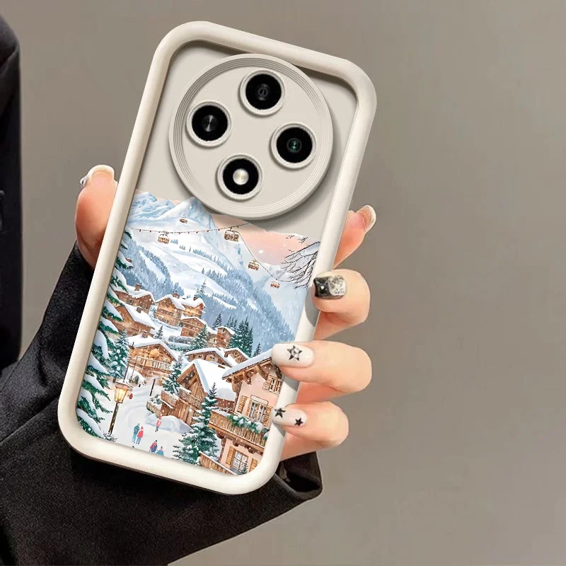 حافظة هاتف على شكل رسوم متحركة فنية لعيد الميلاد لهاتف موتورولا موتو إيدج 50 فيوجن 40Neo G85 G84 G75 G54 G24 E40 غطاء فني للمشارع