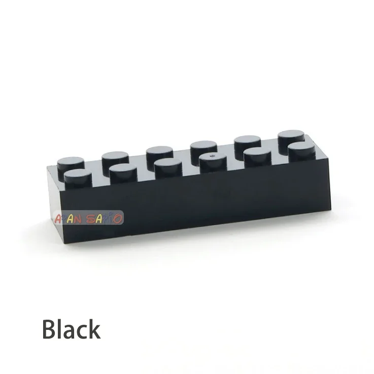 100 stücke 2x6 Dot DIY Bausteine Dicke Zahlen Bricks Pädagogisches Kreative Größe Kompatibel Mit 2456 Kunststoff Spielzeug für Kinder