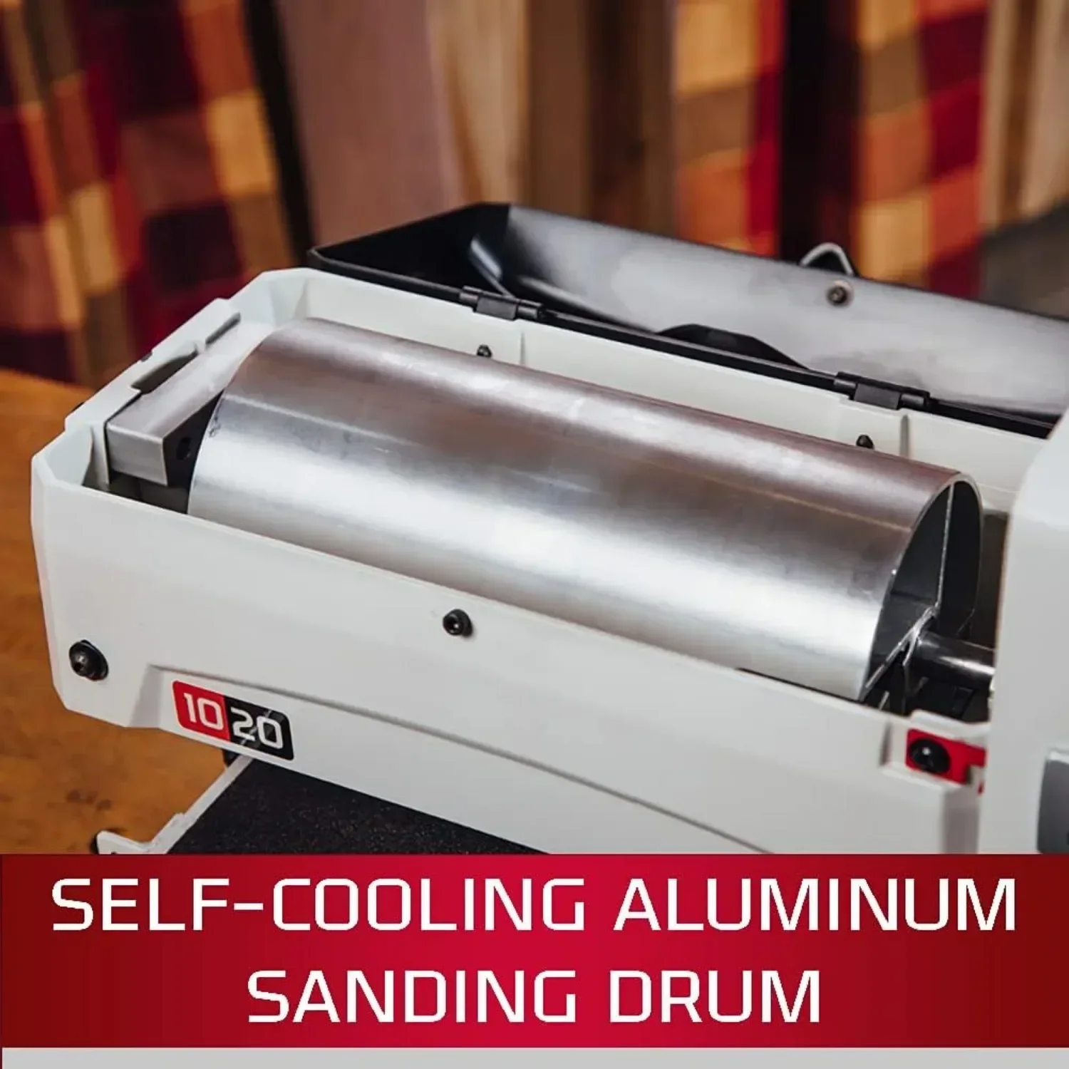 NOVA Lixadeira de tambor de bancada de 10 polegadas, 10 FPM, 1 HP, 1Ph 115V (JWDS-1020)