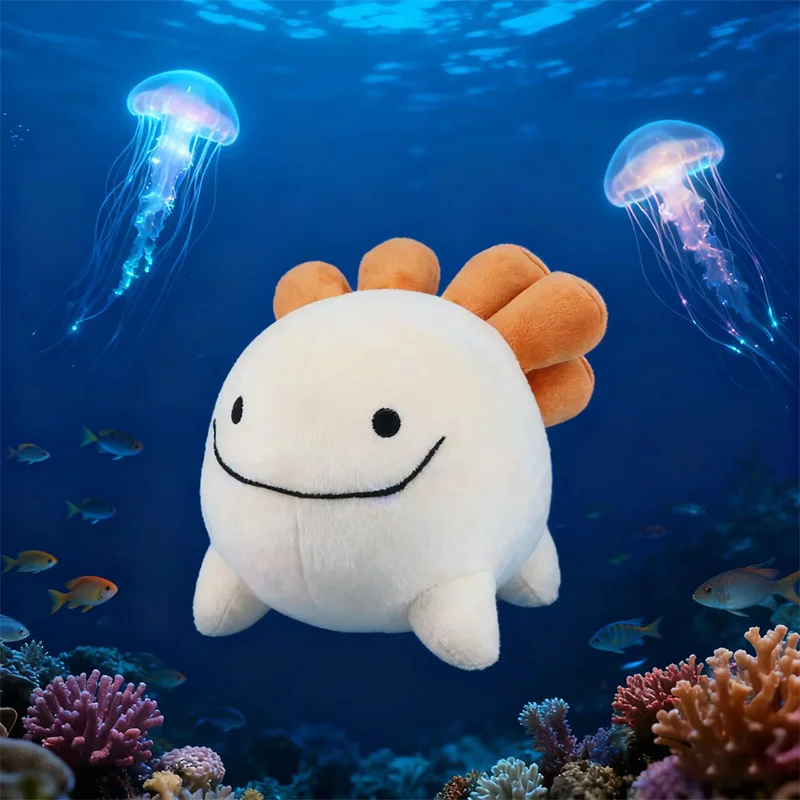 22 سنتيمتر Kawaii أنيمي Deepwoken شاركو لعبة أفخم الكرتون قنديل البحر يبتسم كبير الفم السمندر لينة البحر الحيوان الحياة لعبة طفل هدية #5