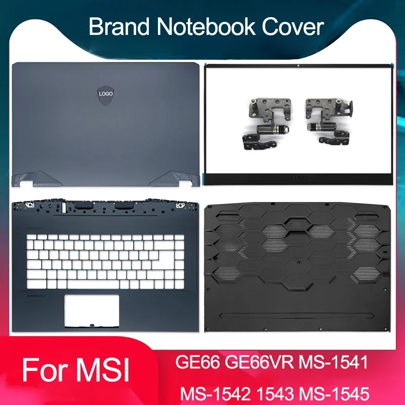 

New For MSI GE66 2Pro GE66VR MS-1541 MS-1542 MS-1543 Laptop LCD Back Cover Front Bezel Palmrest Bottom Case Hinges 15.6" Blue