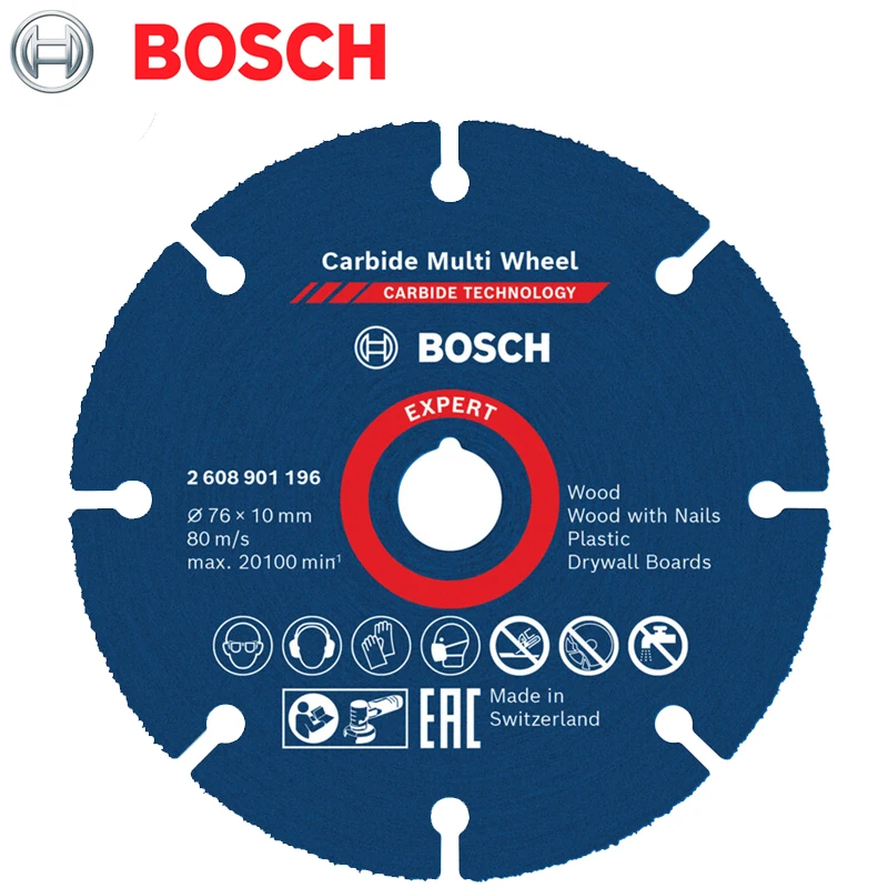 Bosch 2608901196 Accessories Carbide Durable Multi Wheel Cutting Disc (Straight) 76 mm 1 PCS