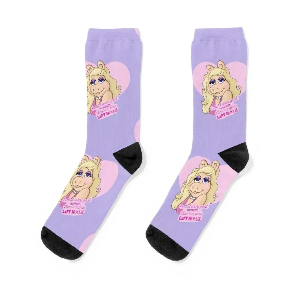 

Miss Piggy Socks set with print sheer Soccer Socks Men's Women's