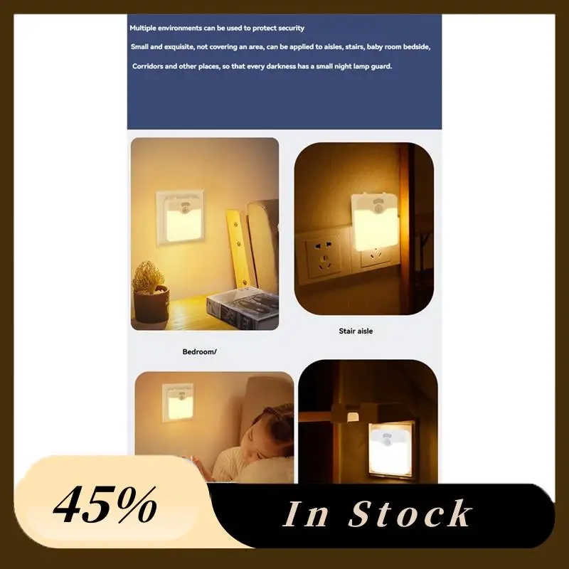 

A60Z Top Motion Sensor LED Night Light Dimmable Lamp For Kids Room Energy Efficient Dusk To Dawn Sensor Stairway Lamp EU Plug