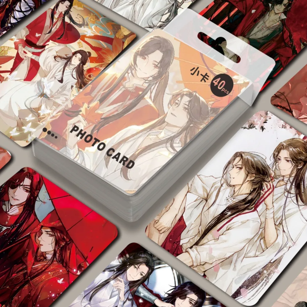 40Pcs/Set Manga Anime  LOMO Card Tian Guan Ci Fu Xie Lian Hua Cheng Photocard Fans Collection Gift