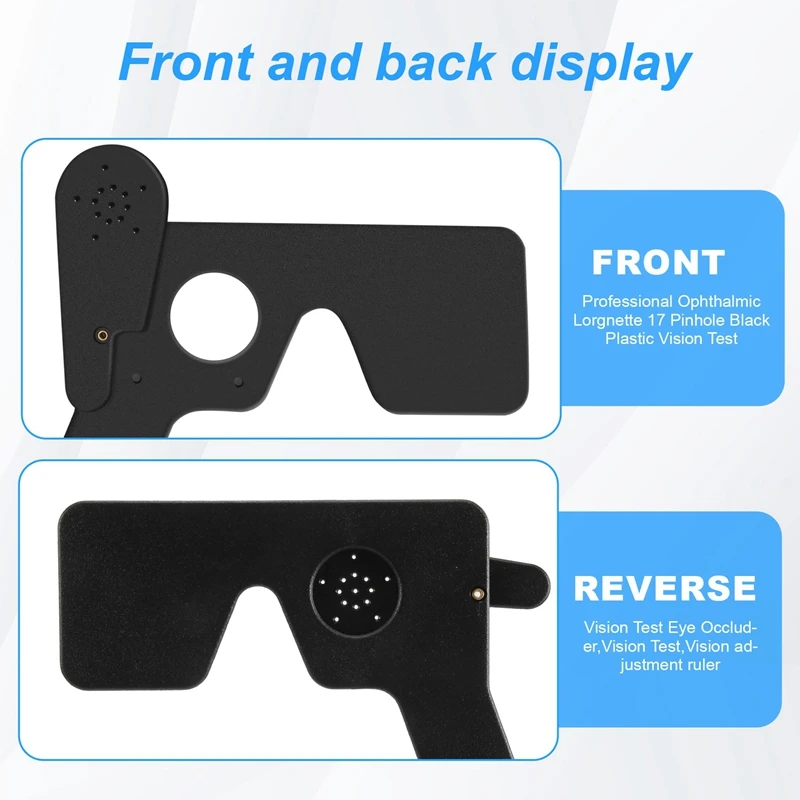 HOT SALE Professional Ophthalmic Lorgnette 17 Pinhole Black Plastic Vision Test Eye Occluder