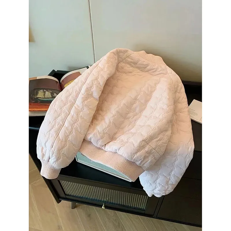 Coat Plaid Down Cotton-padded Clothes Women's Clothing 2026 Winter New Female Temperament Loose Jacket Splicing Joker Overwear