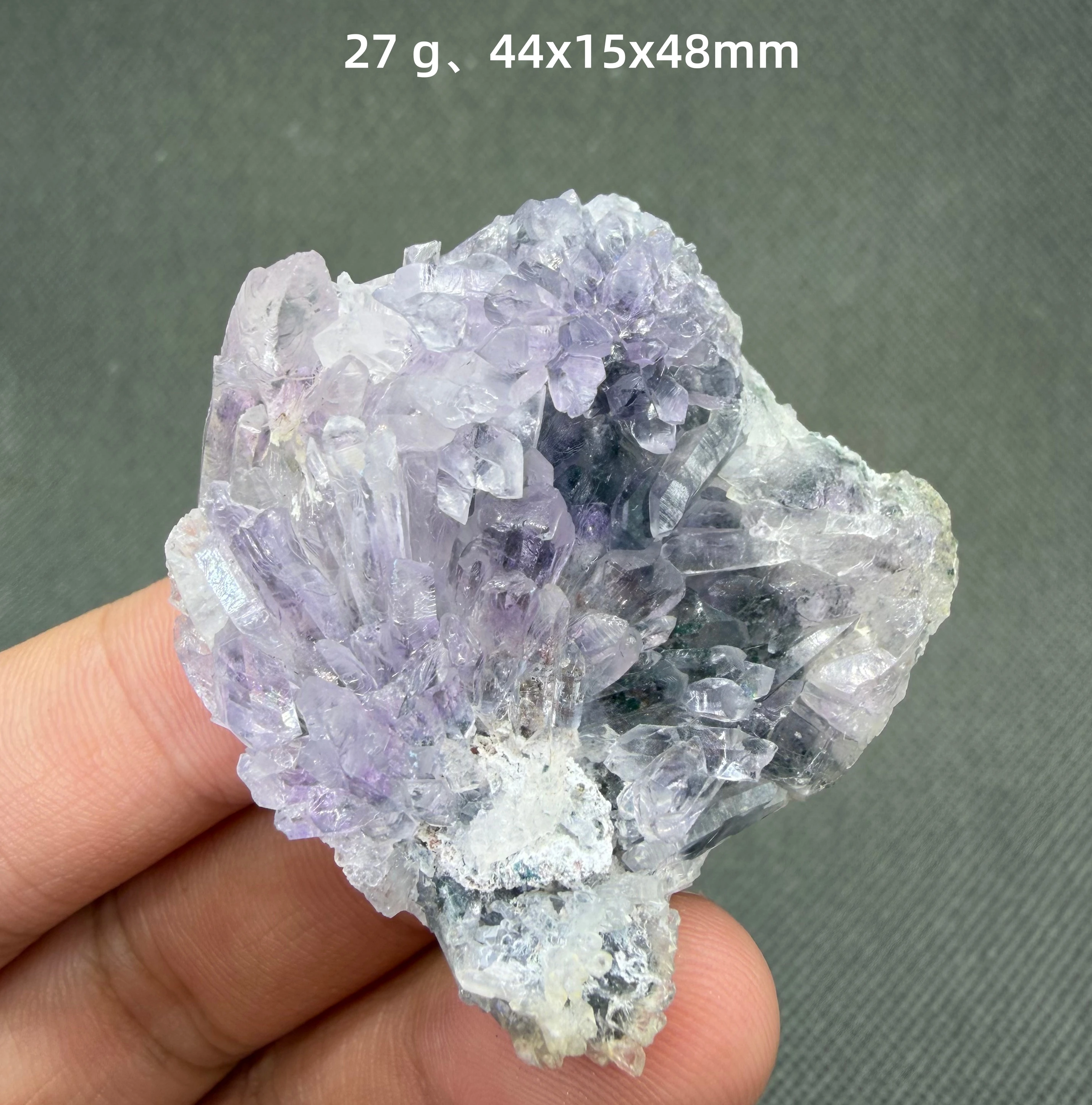 Natural Brazilian Phantom Quartz Crystal Cluster Inclusion Mineral Specimen
