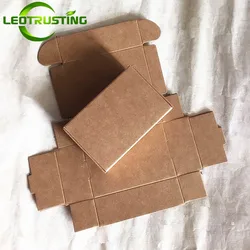 100pcs Blank Kraft Paper Handmade Soap Box Cardboard Paper Jewelry Box Wedding Party Favor Black Craft X-mas Gift Cosmetic Boxes