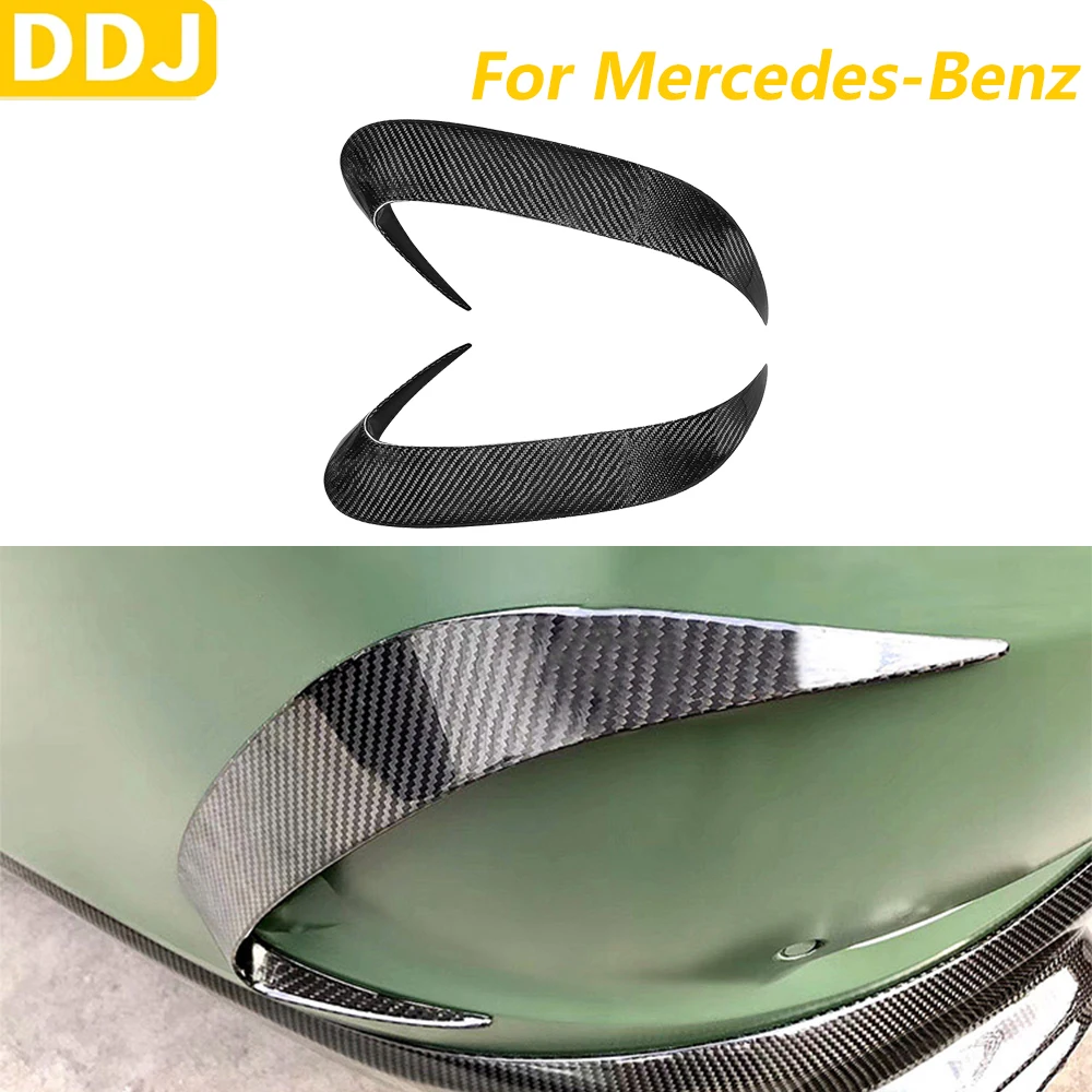 For Mercedes-Benz AMG GT50 GT53 2019 2020 Carbon Fiber Rear Bumper Side Fender Air Knife ​Cover Car Accessories Modification