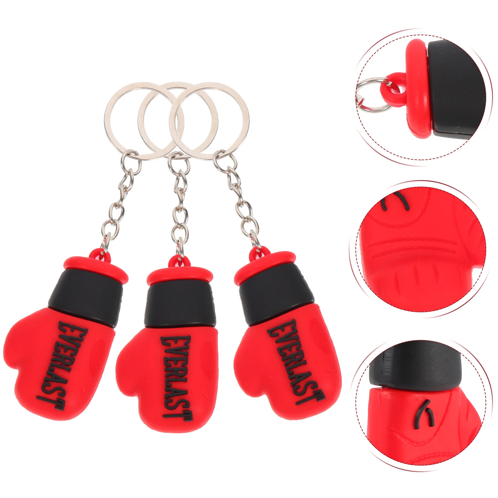 3 PCS Boxing Glove Key Ring Chain for Men Creative Gift Keychainss Bag Pendant Backpack