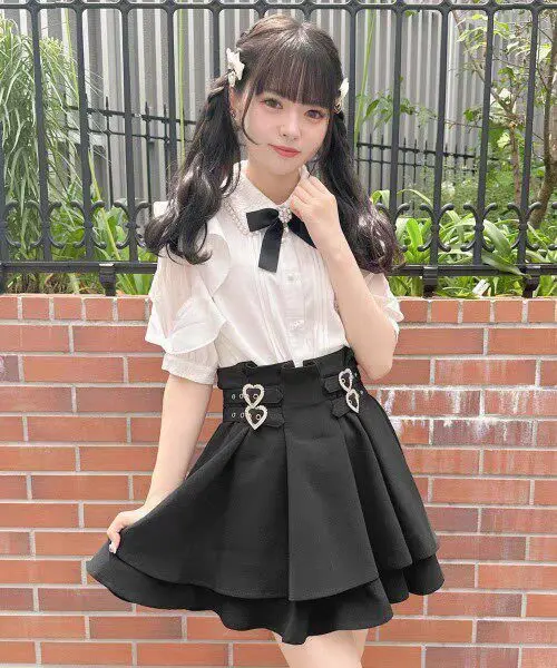 

Юбка Sweet Heart Clear Series для девушек, с высокой талией, облегающая, двухслойная, А-силуэт, в японском стиле, из полиэстера, с принтом