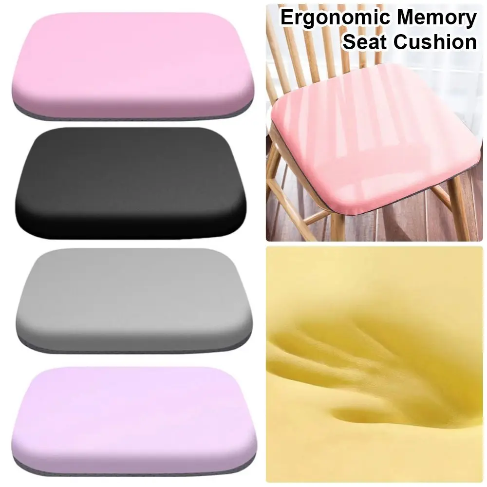 

1Pcs Ergonomic Memory Cotton Seat Cushion Comfortable Rebound Chair Pad Breathable Non-slip Hemorrhoid Pad Office Student