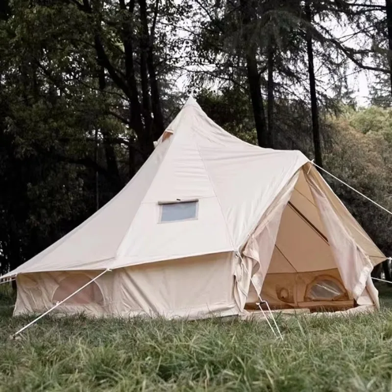 

2026 Зимняя горячая уличная палатка с печью, индийская палатка на 3-4 человека