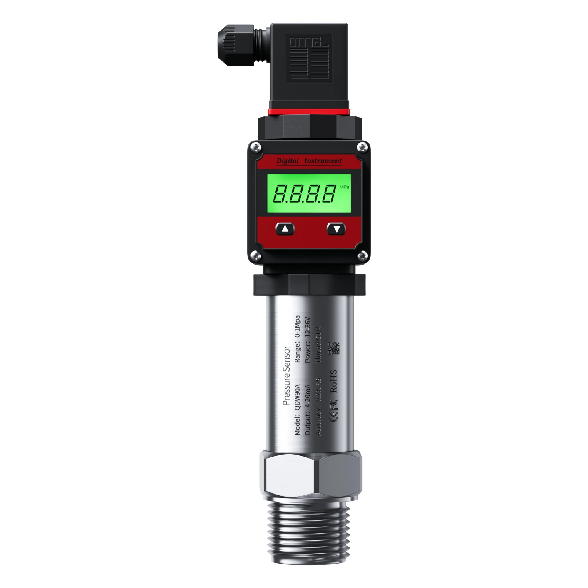 LCD Display Pressure Transmitter 4-20mA 0-5V 10V RS485 G1-4 Water Gas Oil Pressur Sensor Negative Vacuum Pressure Transducer