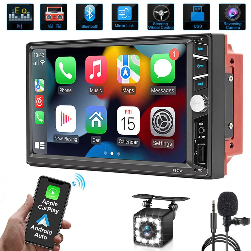 

2 Din Car Radio 7" HD Autoradio Multimedia Player 2DIN Touch Screen Auto audio Car Stereo MP5 Bluetooth USB TF FM Camera