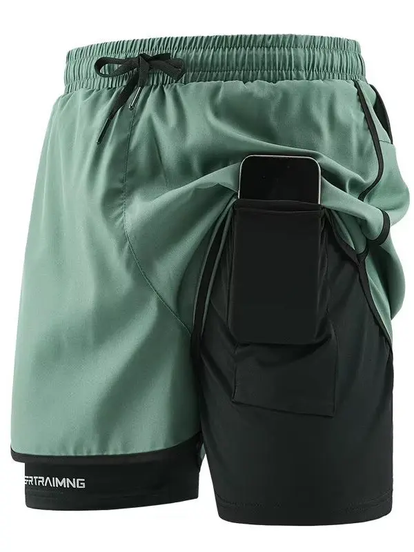 Professional Marathon Sports Student Athletics Shorts Running Shorts Men's Fitness Training Quick Dry Shorts High Waist Knitt...