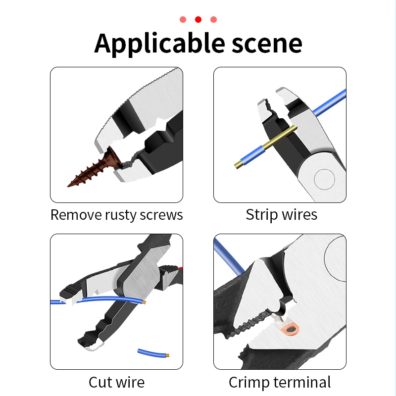 LUXIANZI Screw Removal Pliers NonSlip Gripping Extractor For Extracting Damaged Stuck Screw Multifunction Cutting Stripping Tool