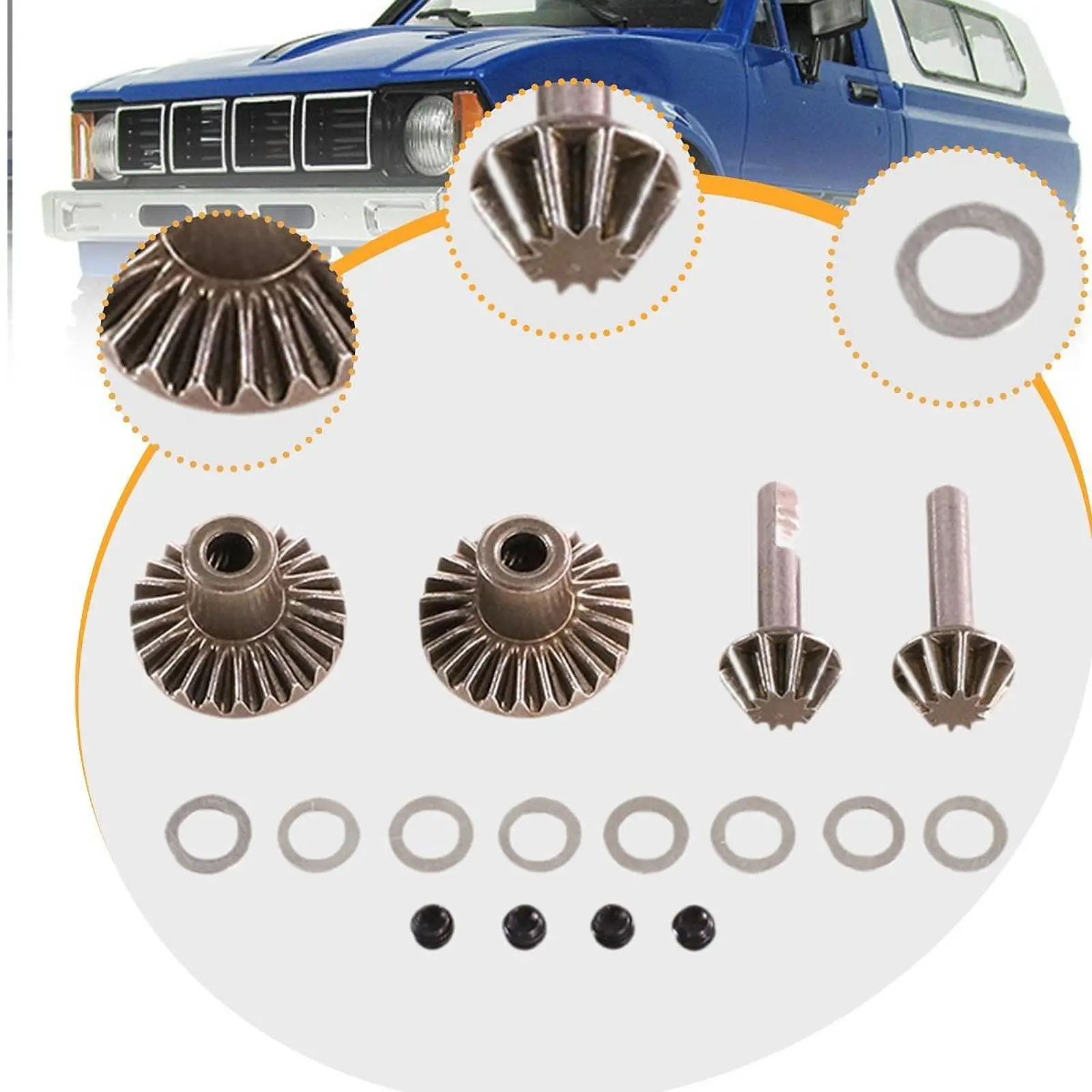 Metal Bridge Gear Set Accessories High Performance Front Rear Axle Resistant