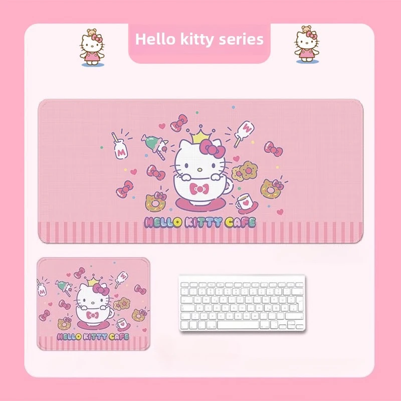 

Hello Kitty Pu Leather Mouse Pad for Girls Cute Cartoon Print Learning Waterproof Non-slip Table Mat Office Mouse Pad Table Mat
