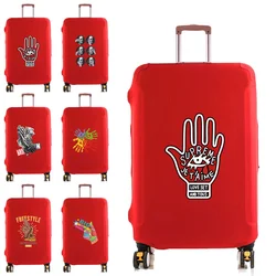 Luggage Suitcase Cover Protector Elastic Dustroof Case18~28 Inch Travel Protective Case Travel Accessories Hand Pattern Print