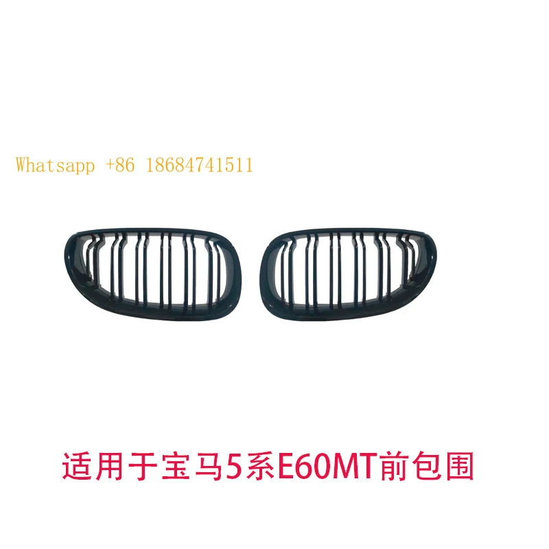 Fit Old 5 Series Style Front Rear Bumper Assembly Side Skirt 4 Outlet Exhaust Tip MT Upgrade Body Kit