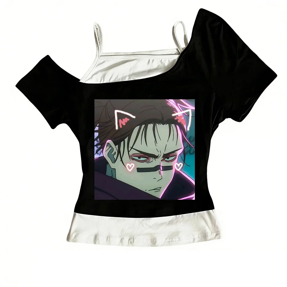 Choso t shirt teen anime korean clothes Comfortable graphic 2000s women 80s Digital Comfortable aesthetic anime Colorful