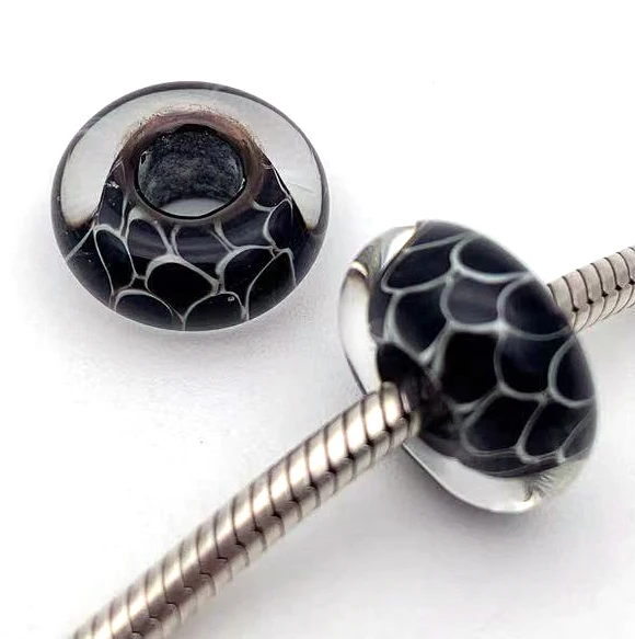 LZ20 2 шт. бусины из муранского стекла, лампа для работы, стеклянные бусины, лампа ручной работы, лампа ручной работы, подходит для европейских подвесок, браслет, ювелирные изделия своими руками