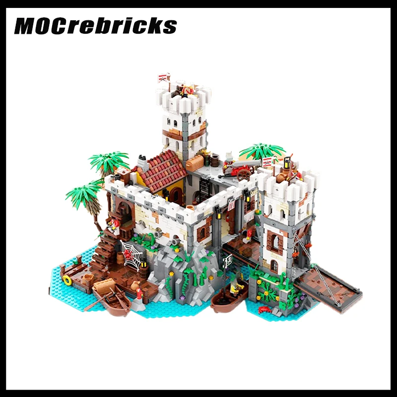 

Street View Architecture Series Medieval Beach Castle Building Block DIY Model Collection Experts Education Brick Toys Xmas Gift