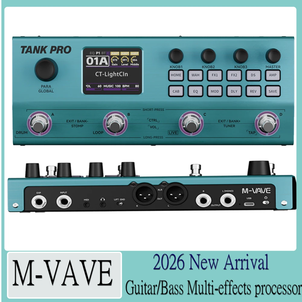 M-VAVE TANK PRO Gitarowy/Basow – Looper Pedal Guitar recenzja i cena